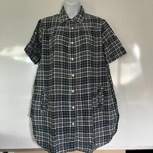 A Culture Club by Jachs Just a Cheap Shirt Dress Women Sz M Blue Black Plaid